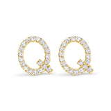 10K Yellow Gold 1/10 Cttw Diamond Initial “A” to 