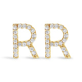 10K Yellow Gold 1/10 Cttw Diamond Initial “A” to 