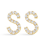 10K Yellow Gold 1/10 Cttw Diamond Initial “A” to 