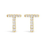 10K Yellow Gold 1/10 Cttw Diamond Initial “A” to 