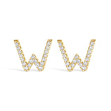 10K Yellow Gold 1/10 Cttw Diamond Initial “A” to 