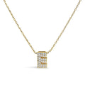 10K Yellow Gold Diamond Accent "A-Z" Initial Bubble Pendant Necklace-0