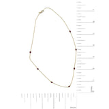 14K Yellow Gold Bezel Set 4x3 mm Oval Red Ruby Station Necklace - 18 Inches-4 thumbnail 5