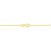 10K Yellow Gold 1/4 cttw Prong Set Round-Cut Diamond Open Heart 18