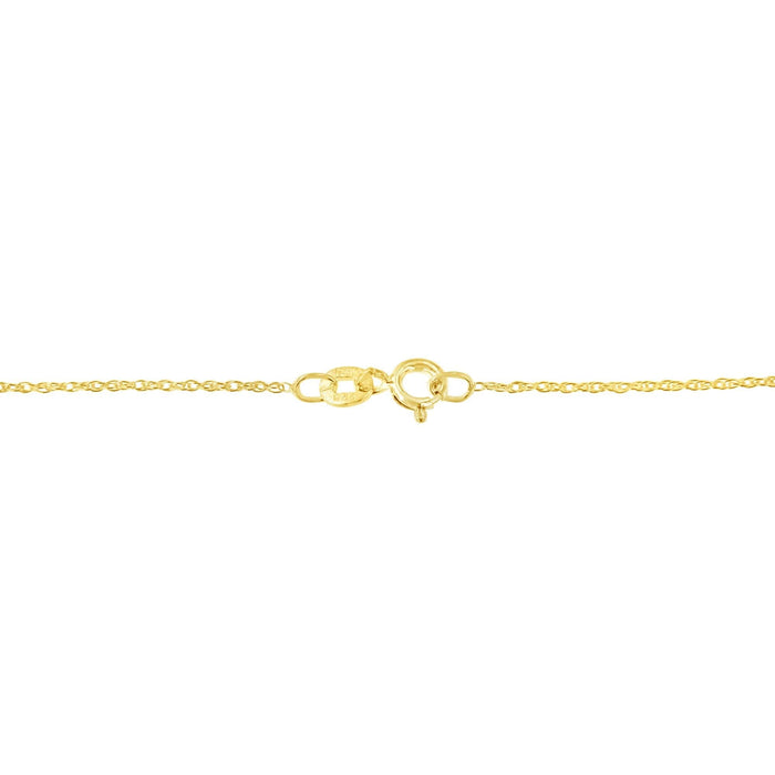 10K Yellow Gold 1/4 cttw Prong Set Round-Cut Diamond Open Heart 18