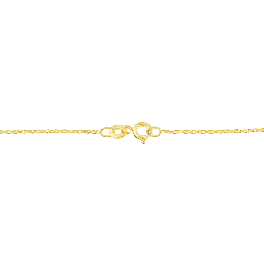 10K Yellow Gold 1/4 cttw Prong Set Round-Cut Diamond Open Heart 18