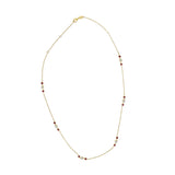 14K Yellow Gold Ruby and 1/2 Cttw Diamond Station Necklace-4 thumbnail 5