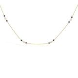 14K Yellow Gold Sapphire and 1/2 Cttw Diamond Station Necklace-0 thumbnail 1