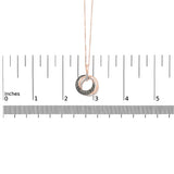 14K Rose Gold 3/4 Cttw Brown and White Diamond Interlocking Circle Hoop 18
