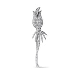 18K White Gold 1 3/5 Cttw Pave Set Diamond Tulip Brooch Pin (H-I Color, VS1-VS2 Clarity)-0 thumbnail 1