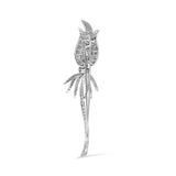 18K White Gold 1 3/5 Cttw Pave Set Diamond Tulip Brooch Pin (H-I Color, VS1-VS2 Clarity)-3 thumbnail 4