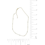 14K Yellow Gold Bezel Set Alternating Green Emerald and Diamond Station Necklace - 18