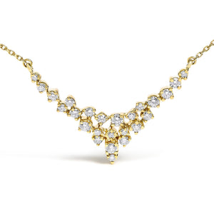14K Yellow Gold 1/2 Cttw Diamond Scattered 