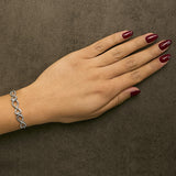Sterling Silver 1/3 Cttw Diamond Infinity Heart Link Adjustable Bolo Bracelet-2 thumbnail 3