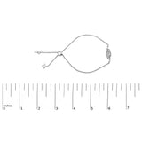 Sterling Silver 1/10 Cttw Diamond Keyhole Charm Bolo Bracelet-4 thumbnail 5