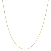 Unisex Solid 14K Gold 0.75mm Classic Box Chain Necklace