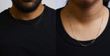 Unisex Solid 14K Gold 0.75mm Classic Box Chain Necklace-2 thumbnail 3