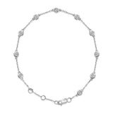 14K Gold 1/2 Cttw Bezel Set Lab Grown Diamond Station Bracelet-1 thumbnail 2