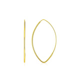 14K yellow gold polished marquise motif earrings thumbnail 2