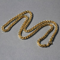 5.2mm 14k Yellow Gold Diamond Cut Round Franco Chain