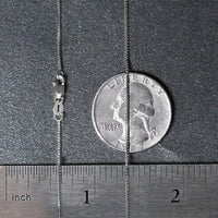 14k White Gold Classic Box Chain 0.7mm