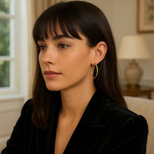 14k Yellow Gold Polished Hoop Earrings (2x25 mm)