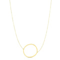 14K yellow gold initial O letter pendant necklace