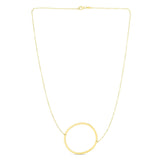 14K Yellow Gold Yours Truly Large Initial O Necklace thumbnail 2