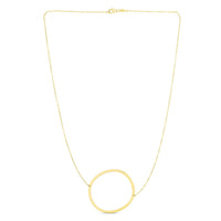 14K Yellow Gold Yours Truly Large Initial O Necklace