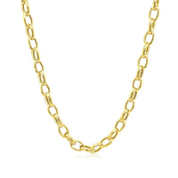 4.6mm 14k Yellow Gold Oval Rolo Chain