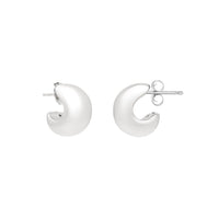 Sterling Silver C Hoop Earrings