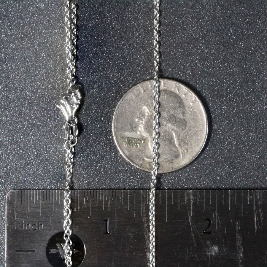 18k White Gold Round Cable Chain (1.50 mm)
