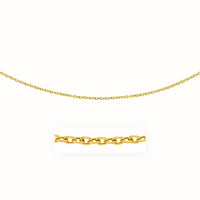 14k Yellow Gold Pendant Chain with Textured Links (3.3 mm)