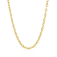 14k Yellow Gold Pendant Chain with Textured Links (3.3 mm)