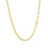 14k Yellow Gold Pendant Chain with Textured Links (3.30 mm) thumbnail 3