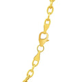 14K yellow gold textured link pendant chain, 3.3 mm width
