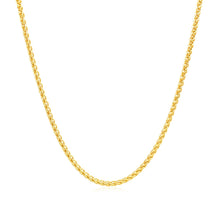 Load image into Gallery viewer, 14k Yellow Gold Round Wheat Chain (1.5 mm)