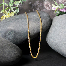 Load image into Gallery viewer, 14k Yellow Gold Round Wheat Chain (1.5 mm)