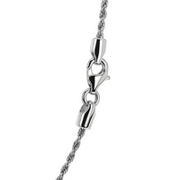 14k White Gold Solid Diamond Cut Rope Chain (1.80 mm)