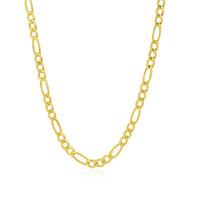 14k Yellow Gold Solid Figaro Chain (3.80 mm)