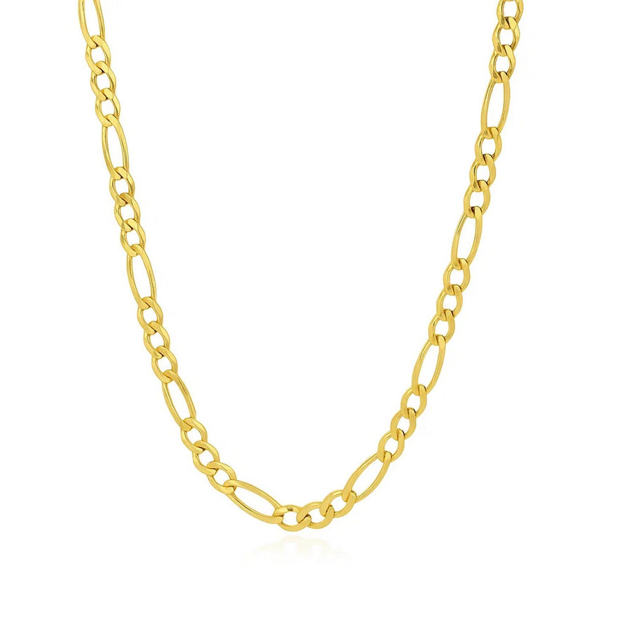 14k Yellow Gold Solid Figaro Chain (3.80 mm)