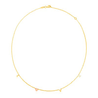 14k Two Tone Gold Love Necklace