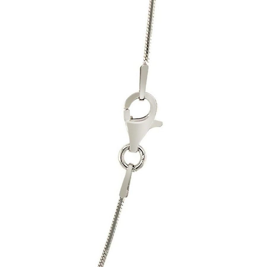 Sterling Silver Rhodium Plated Octagonal Snake Chain (0.90 mm)