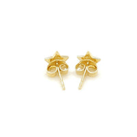 14k Yellow Gold Post Earrings with Stars