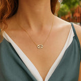 14K Yellow Gold Cancer Necklace thumbnail 4