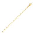 14K yellow gold popcorn chain in a fine 1.30 mm beaded rope pattern