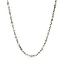 Load image into Gallery viewer, Sterling Silver Rhodium Plated Wheat Chain (2.20 mm)