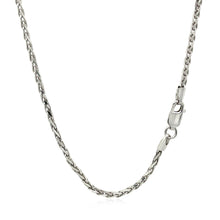 Load image into Gallery viewer, Sterling Silver Rhodium Plated Wheat Chain (2.20 mm)