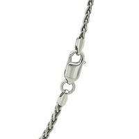 Sterling Silver Rhodium Plated Wheat Chain (2.20 mm)