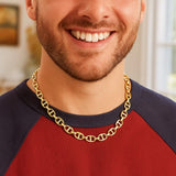14k Yellow Gold High Polish Mariner Link Chain (8.80 mm) thumbnail 5